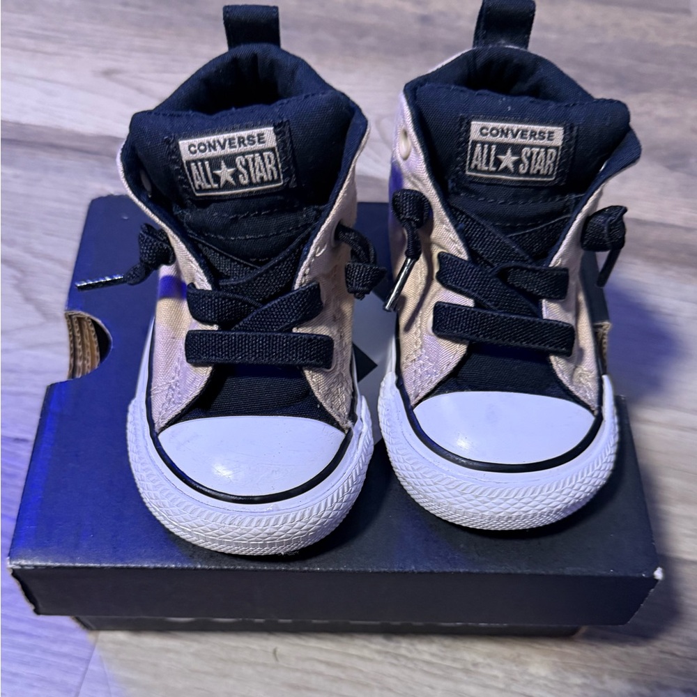 Converse toddler Kids' Black and Beige sz5
